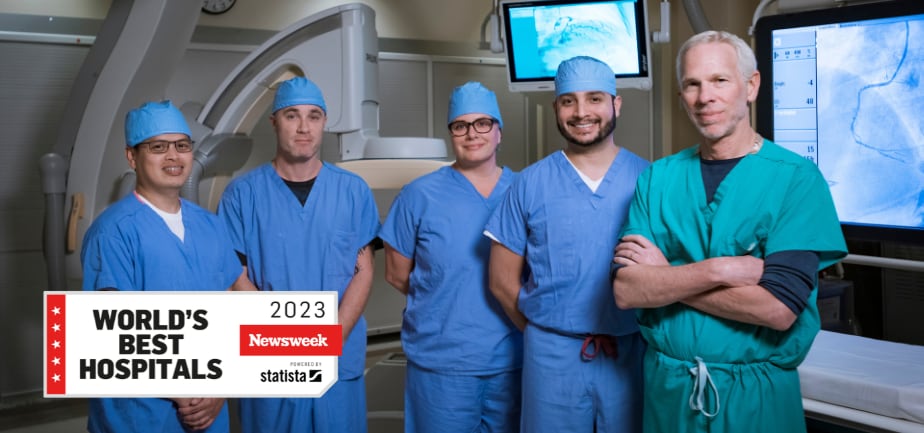 cardiology team with newsweek logo