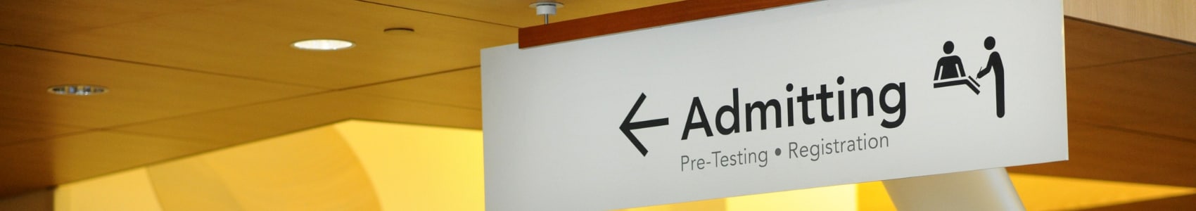 admitting department signage