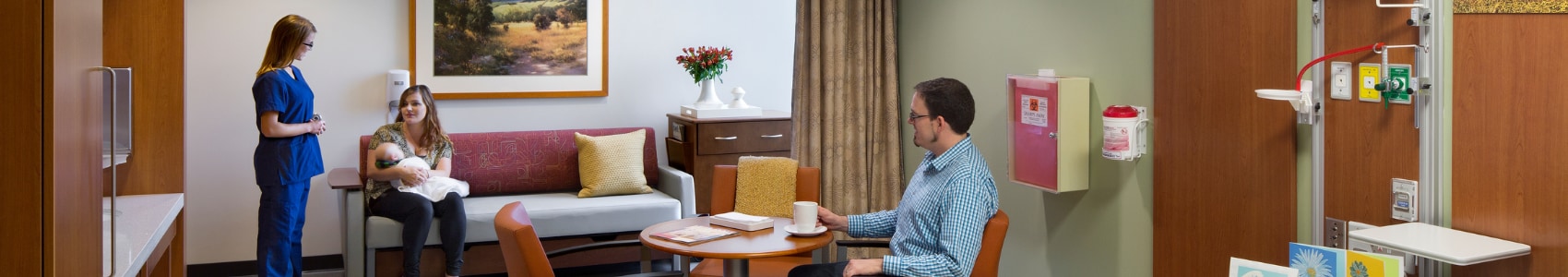 nurse in patient room